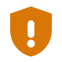 Yellow shield — slow down and take a look